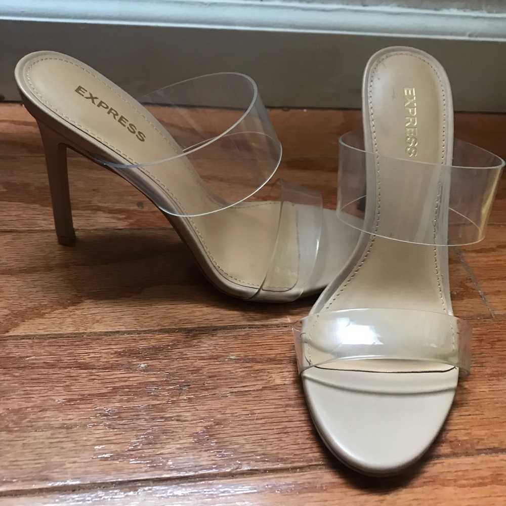 Clear strap heels